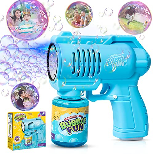 Panacare Seifenblasenpistolen, Seifenblasenmaschine Gun Kinder 10000+ Blasen/Minute mit 130ML Seifenblasenlösung, Bubble Machine Geschenk für Kinder/Geburtstag/Party, Bubble Gun