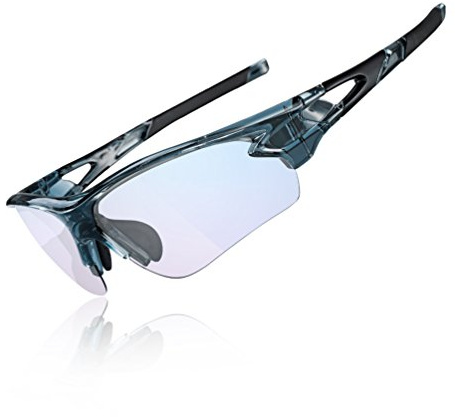 ROCKBROS Fahrradbrillen Selbsttönend Sonnenbrille Photochromatisch für Damen und Herren UV400 Schutz TR90 Rahmen für Radfahren Laufen Angeln