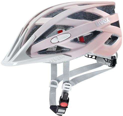 uvex i-vo cc - Leichter Allround-Helm für Damen und Herren - individuelle Größenanpassung - Grey-rosé matt - 52-57 cm