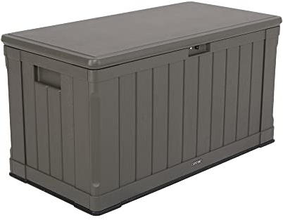 LIFETIME 60089 - Ultra-resistente Gartentruhe 127x64x67 cm UV100 braun