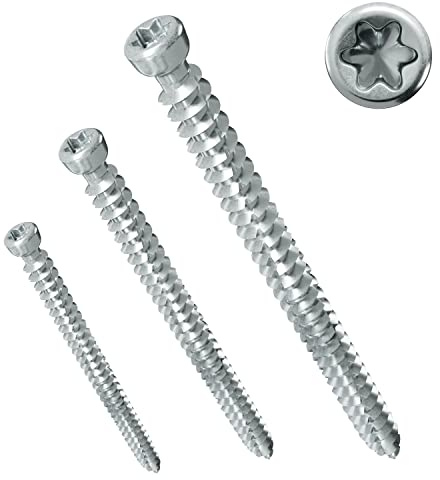 PARCO Fensterrahmenschrauben 7,5 x 182 mm | Zylinderkopf | für Fensterbau | TX30 100 Stück
