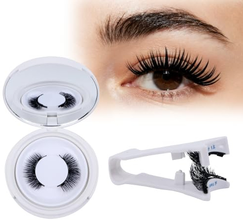 Magnetische Wimpern Natürlich Look, Tragbare Wimpern Magnetisch Set mit Applikator Kein Kleber Nötig Einfach zu Tragen und zu Entfernen, Wiederverwendbares Magnetic Lashes für Tägliches Make-Up