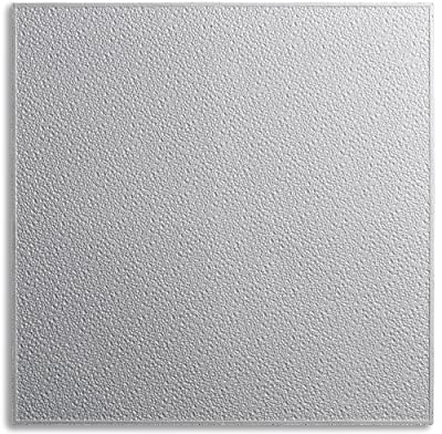 Decosa Deckenplatten TURIN - 80 Platten = 20 m2 - Edle Deckenpaneele weiß in Putz Optik - Dekor Paneele 50 x 50 cm aus Styropor - Decken Styroporpaneele