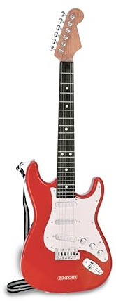 Bontempi 241300-Elektrische Gitarre mit Schultergurt, Red