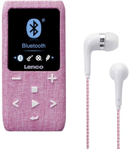 Lenco Xemio-861 - Bluetooth MP3 Player - 8GB Micro-SD Karte - Bluetooth - FM-Radio - Sprachmemo Funktion - 1,8“ TFT Display - E-book Funktion - bis zu 64GB Speicherplatz - Pink