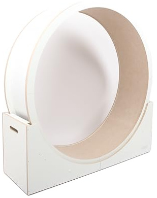 Elmato Katzenlaufrad Simba L & XXL ca. 120 cm / 140 cm in weiß/beige & grau/meliert (beige, 140 cm)