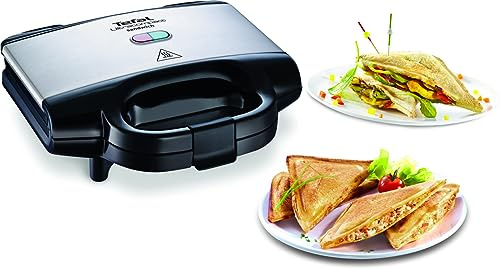 Tefal Sandwichmaker für knusprige Dreiecks-Sandwiches, Antihaft-Platten kein Anbrennen, wärmeisoliert sicher zum Anfassen, vertikale platzsparende Aufbewahrung, Kontrollleuchte, Sandwichtoaster Grill