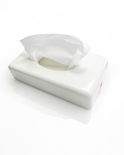 Blanc HYGIENIC Kosmetiktuchspender Futura – weiß, für bis zu 100 Tücher | Für Wandmontage oder Aufstellung, weißes Gehäuse, Kapazität bis 100 Kosmetiktücher, leicht nachfüllbar