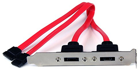 StarTech.com 2 Port SATA auf eSATA Slotblech - Serial-ATA/eSATA Adapter
