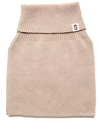 KNITAS Baumwollschal für Kinder, Super Weich und Warm Gestrickte Strickschal zum Schutz des Halses vor Kälte und Wind, Schlupfschal in Beige oder Rosa - Mädchen Jungen 0-10 Jahre