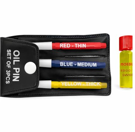 Harts Uhrenöl-Set, 3 Ölstifte, feine mittlere und dicke Spitze und ein Moebius 8000 Schweizer Uhrenöl, 1 ml Reparatur-Service-Werkzeug