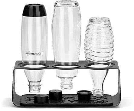 SodaStream Premium Flaschenabtropfhalter | aus Edelstahl | kompatibel mit allen SodaStream Flaschen | Farbe: Matt Schwarz