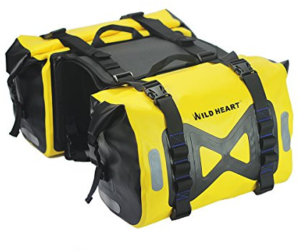 WILD Heart wasserdichte Tasche Motorrad Satteltasche 50L Tankrucksack Motor Seitentasche (gelb)