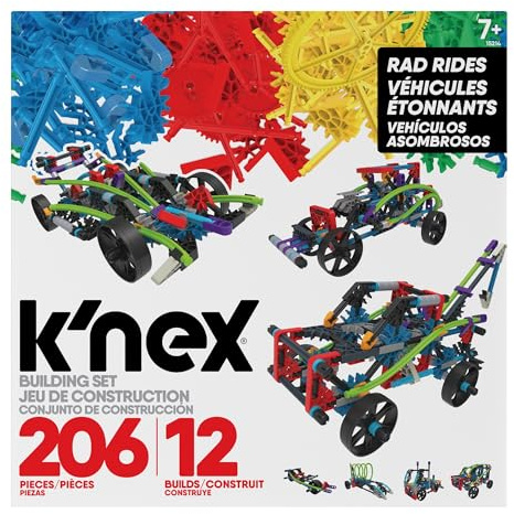 K'Nex Basic Fun Radikale Fahrt Baukasten, 206-teiliges Mint-Lernset, Technikspielzeug für Jungen und Mädchen, Konstruktionsspielzeug ab 7 Jahren