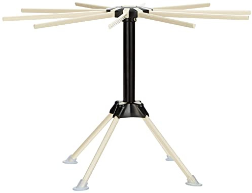 Küchenprofi Nudeltrockner PASTACASA, 28cm Gesamthöhe, hochwertiger Kunststoff, Weiss-Schwarz, Zubehör für Nudelmaschine, 6-Einheiten, Nudelständer zum Trocknen, für Pasta