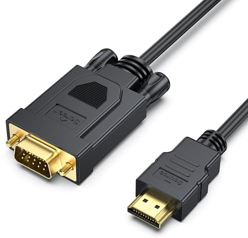 BENFEI HDMI zu VGA Kabel 1,8M, Unterstützung Volles 1080P umwandeln Signal von HDMI Eingang Laptop HDTV zu VGA Ausgang Monitoren Projektor,Fernsehapparat