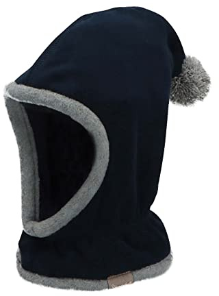 Sterntaler Unisex Baby Schalmütze mit Bommel Mütze, marine, 51