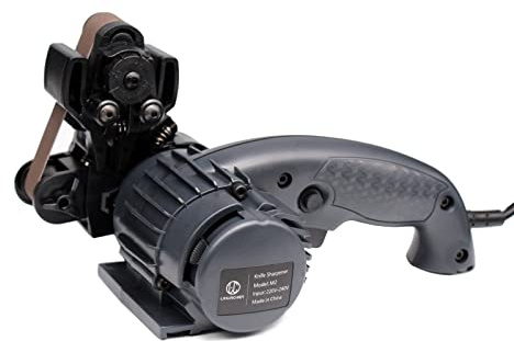 LIHUACHEN M2 Elektrischer Messerschärfer Professioneller Knife Sharpener Electric Tool Küchenschärfer Steinschleifmesser Schleifstein-Wolframschärfer-Werkzeug (EU-Stecker)
