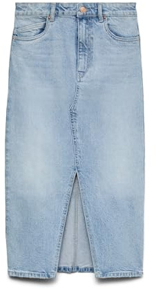 VERO MODA Female Jeansrock VMVERI Hohe Taille Langer Rock | Denim skirt