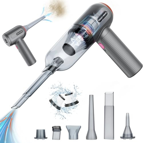 Handstaubsauger, 9000 PA Handstaubsauger Kabellos, Mini/Tragbar/Aufladbar USB Vacuum Cleaner, für Tierhaare, Auto, Zuhause, Büro, Auto, Zuhause, Büro