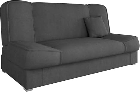 Mirjan24 Schlafsofa Gemini mit Bettkasten, 3 Sitzer Sofa, Couch mit Schlaffunktion, Bettsofa Schlafsofa Polstersofa Farbauswahl Couchgarnitur (Zetta 305)