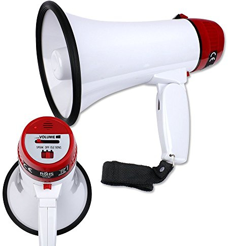 Schramm ® Megafon ohne Batterien Megaphone ca. 22,5 x 14 x 14 cm Lautsprecher Fan Handmegafon Handmikrofon