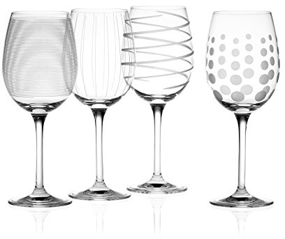 MIKASA Cheers Kristall Weißweingläser im Set, 4 Stück, 450 ml