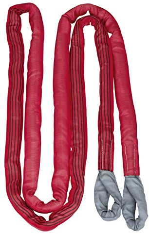 Kerbl Works Abschleppschlinge, Abschleppseil, Abschleppgurt, rot, 6m, 4cm, 35 Tonnen, Polyester, Warnfähnchen, Transporttasche
