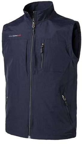 Herothorn Herren Anglerweste Outdoor Weste mit Vielen Taschen Leichte Sommerwesten Ärmellose Jacke Safari Jagd Fotografie Funktionsweste