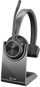 POLY Voyager 4310 UC USB-A Mono Headset inkl. Ladestation | Inklusive BT700 USB-A-Adapter, Ladeständer, Reisetasche und USB-a-Ladekabel, für Smartphones über Bluetooth