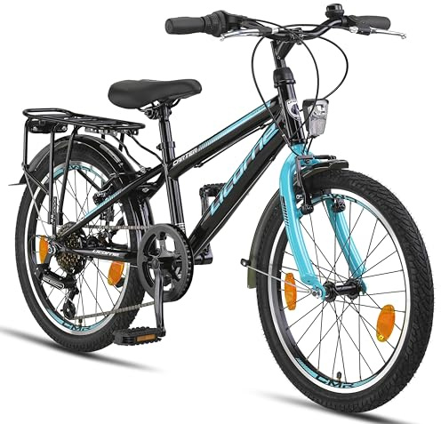 Licorne Bike Carter Premium Mountainbike in 20 Zoll Fahrrad für Kinder Mädchen Jungen 6 Gang Shimano Schaltung