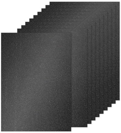 PATIKIL 20 Blatt Kartonpapier A4 250g - 21 x 29,7 cm - DIN Format Dickes Bastelkarton zum Basteln Hochzeit Karton Glitzer Papier Stanzen DIY Deko Bastelpapier Bedruckbar, Schwarz