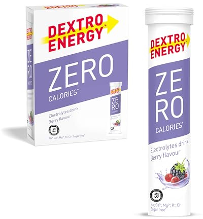 Dextro Energy Elektrolyte ohne Zucker - Berry Flavour - 1141 mg Elektrolyte, 3x20 Brausetabletten (3er Pack) für Alltag und Sport, Magnesium, Calium, Calcium, Chlorid, Natrium, zuckerfrei
