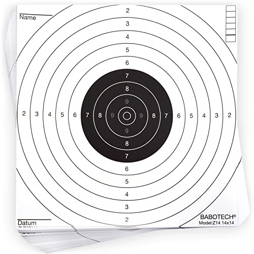 Babotech 250 x Luftgewehr Zielscheiben 14x14cm für Pistole Luftgewehr Airsoft [ Target Zielscheibe für Kugelfang ]