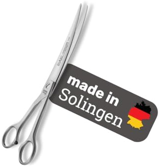EHASO Gebogene Hundeschere, Rostfrei, 20cm matt