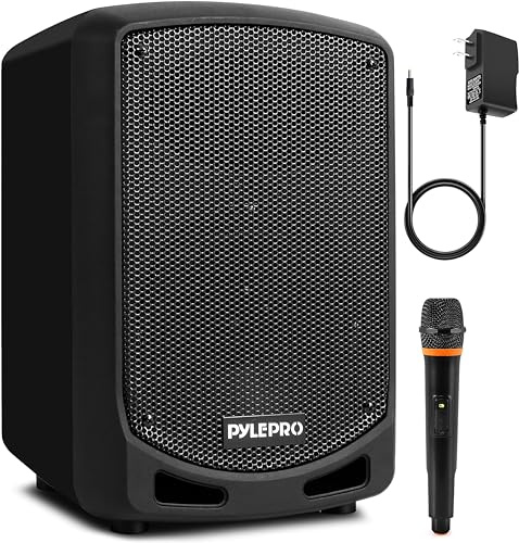 Pyle PA Musikbox, Partybox, Tragbare Karaoke Maschine mit Mikrofon, Party Lautsprecher mit Bluetooth, Sound Anlage 6,5'' Subwoofer, PA Anlage Komplettset, Karaoke Set LED-Akku-Anzeige, MP3/USB/SD 600W