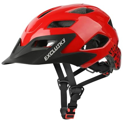 Exclusky Fahrradhelm Kinder Jungen, Kinder Fahrradhelm Mädchen für BMX Helm Kinder Radhelm Skaterhelm Verstellbar Kinderhelm Kinderfahrradhelm Fahrrad Helm Kind 50-57CM (ab 5-13 Jahre)