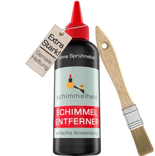 Schimmelentferner Gel mit Sofortwirkung, ohne schädlichen Sprühnebel! Lange Einwirkzeit für Tiefenreinigung, Schimmelentferner Wand, Bad, Küche, Fugen, Waschmaschine (100ml)