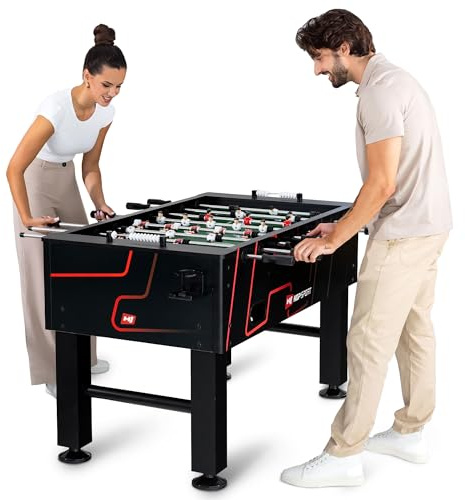 Hop-Sport Tischkicker Evolution Tischfußball Fußballtisch in 3 Farbvarianten (Schwarz)