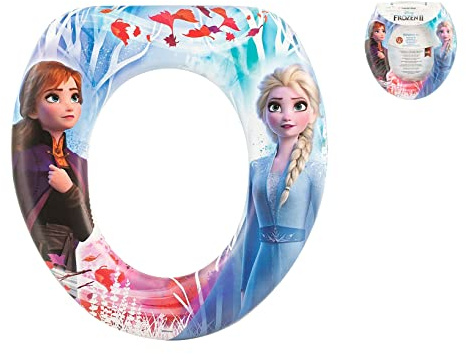 LULABI DISNEY FROZEN 2 - Kinder-Toilettensitz, Disney Ersatz-Töpfchensitz, ergonomischer Kindersitz mit Rückenlehne, rutschfest, anatomisch, leicht zu reinigen, 28 x 30 cm - Bunt Mehrfarbig