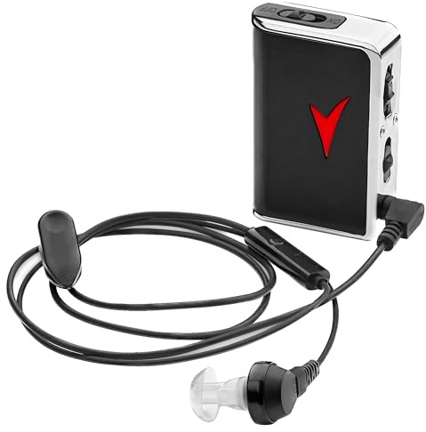 Persönlicher Tonverstärker – Sprachverstärker und Persönlicher Hörverstärker für bis zu 50 dB Klangverstärkung, bis zu 30 m Entfernung, Mini-Hörverstärker und Hörhilfe für TV und Gespräche