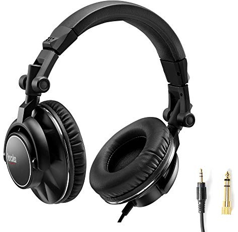 Hercules HDP DJ60 – Professioneller DJ-Kopfhörer (Geschlossen, Over-Ear) – 40mm Treiber für satten Bass, hohe Schallisolierung, Studio Monitoring, schwenkbare Ohrmuscheln & abnehmbares Kabel – Schwarz