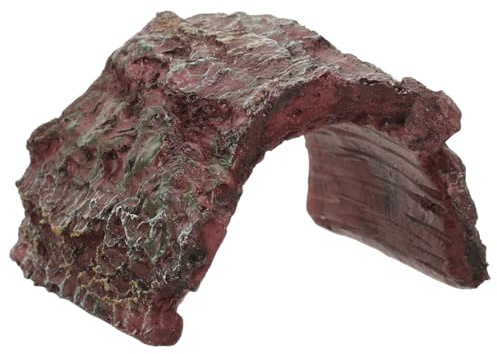 ifundom Reptilienversteck Höhle aus Harz mit Natürlichem Look für Bartagamen Schildkröten Schlangen und Amphibien Stressreduzierender Rückzugsort und Dekorative Terrarien deko