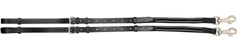 Imperial Riding Ausbinder IRH Core, Leder-Ausbinder mit doppeltem Elastik, Schwarz, Full