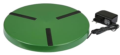 Kerbl Hobbyfarming Heizplatte für Geflügeltränken, 22W, Ø 30cm, 24V mit Steckernetzteil, rutschfeste Platte, Anti-Rutsch-Streifen, idealer Frostschutz im Winterstall