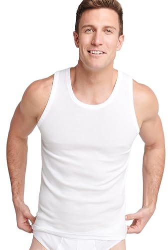 Jockey Modern Classic A-Shirt - Unterhemd Herren im 2er Pack, Tank Tops aus 100% Baumwolle, figurbetonte, ärmellose Feinripp-Unterhemden, 2er Set