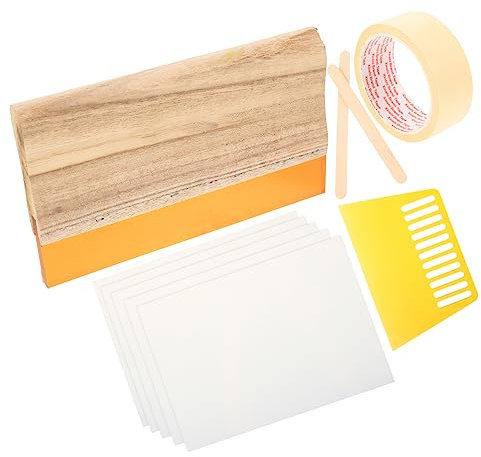 Siebdruckset Selbstgemacht 1 Satz mit Kratzbrett und Holzschaber für Tinte