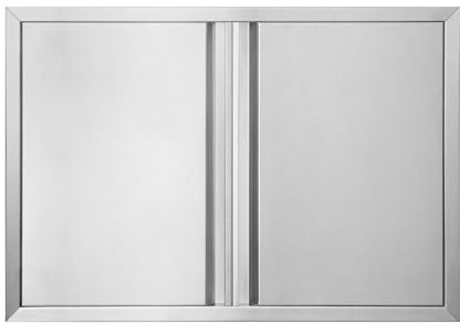 BI-DTOOL Doppeltüren für die Außenküche, 78,7 cm B x 61 cm H, Grill-Zugangstür, verdickte 304 gebürstete Edelstahltüren für Innen- und Außenbereich, Küche, Außenschrank, Grill oder Grillinsel