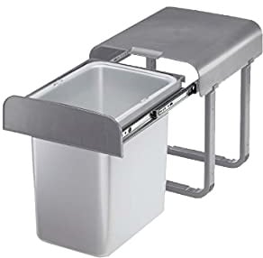 EKOTECH Abfallsammler Aladin, 16 Liter, ausziehbar, 1 Stück,90134610, aus Kunststoff, Grau