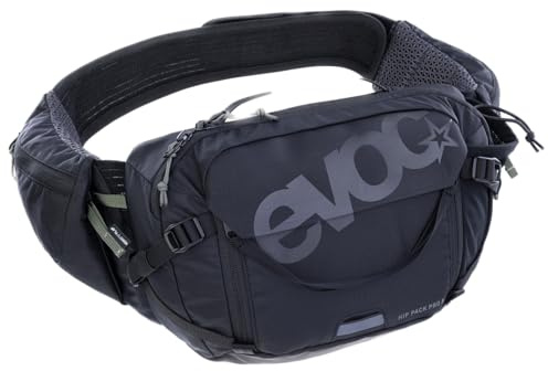 EVOC HIP Pack PRO 3, Hüfttasche (AERO Flex Hüftgurt, AIR Flow Contact System, Mesh-Material, Werkzeugfach, Bauchtasche, perfekt für Trail-Liebhaber, One Size), Schwarz